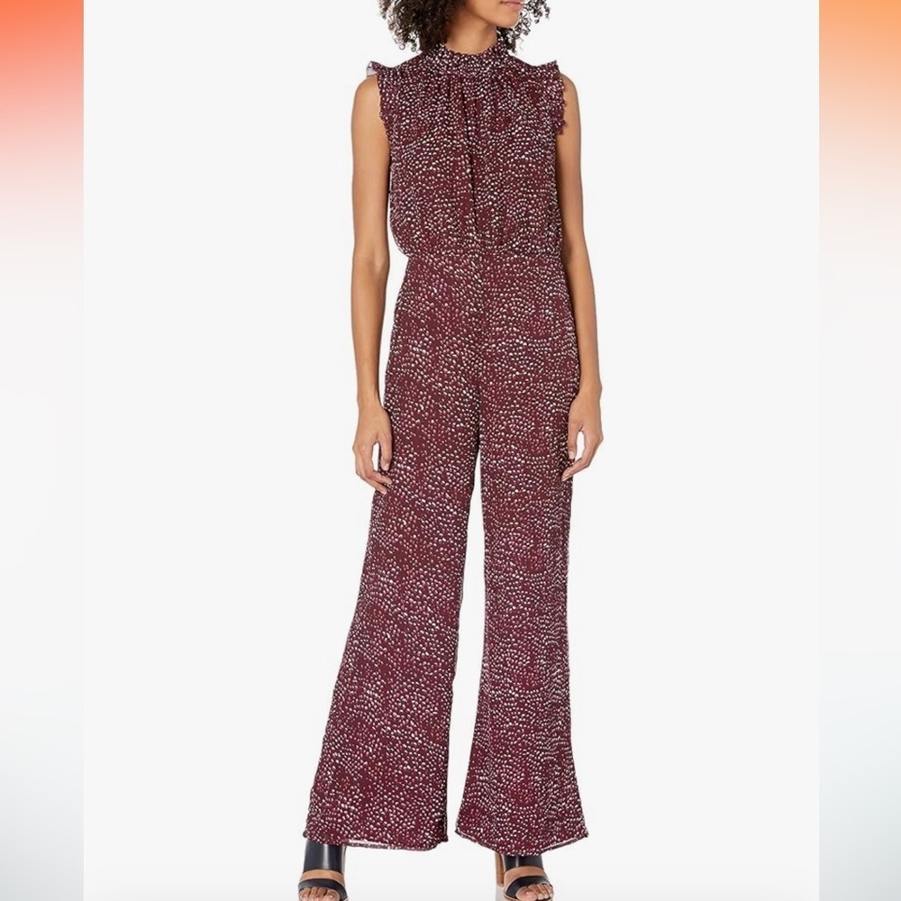 Anthropologie Ali & Jay women’s It's You Girl Sleeveless Maroon Jumpsuit Size M